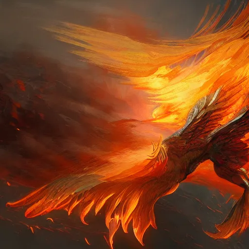 Prompt: rising phoenix, powerfull, flames, intricate, detailed, volumetric lighting, scenery, digital painting, highly detailed, artstation, sharp focus, illustration, concept art, ruan jia, steve mccurry