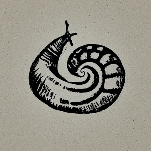 Prompt: snail logo