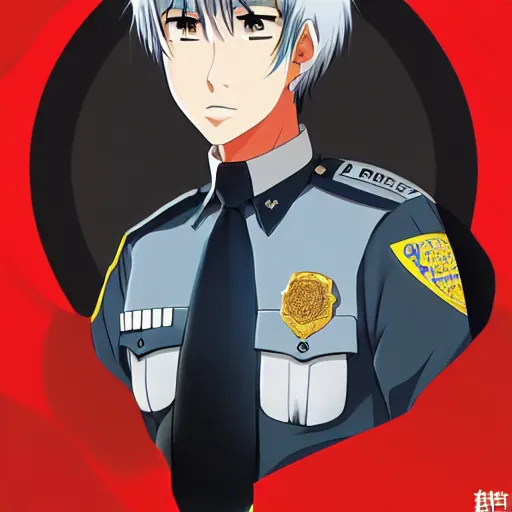 Image similar to portrait of peace - loving police chief, anime fantasy illustration by tomoyuki yamasaki, kyoto studio, madhouse, ufotable, trending on artstation
