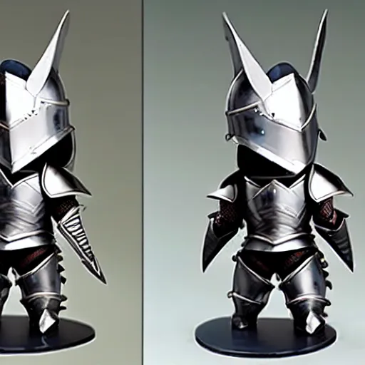 Prompt: lovey armor knight with Fornt, back. Left, Right Concept. style as Nendoroid