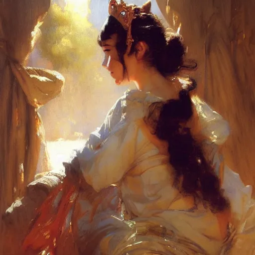 Image similar to portrait of anime princess, painting by gaston bussiere, craig mullins, j. c. leyendecker