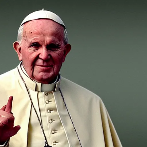 Prompt: Pope John Paul II as a character on GTA V loading screen