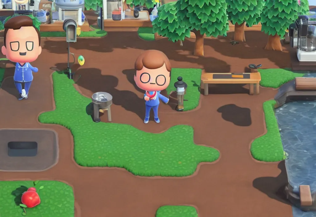 Image similar to elon musk in animal crossing, elon musk in the video game animal crossing, gameplay screenshot, close up, 3 d rendering. unreal engine. amazing likeness. very detailed.