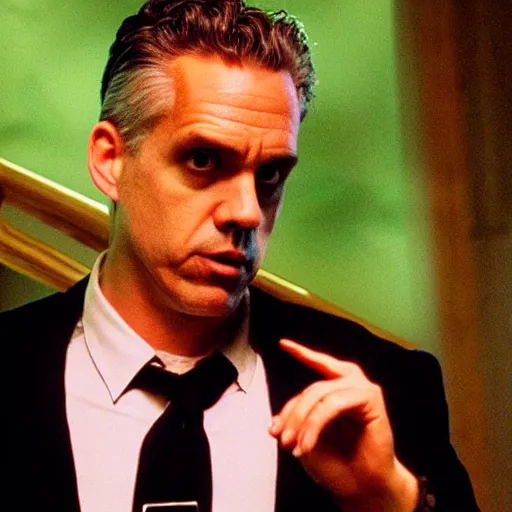 Image similar to Jordan Peterson as Neo from The Matrix