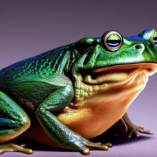 Prompt: hyperrealistic image of bullfrog, by thomas eakes & xiang duan & mike judge, perfect symmetry, dim volumetric lighting, photorealistic, 8 k octane beautifully detailed render, post - processing, extremely hyper - detailed, intricate, epic composition, lifelike attributes, cinematic lighting, masterpiece, trending on artstation, very very detailed, stunning,