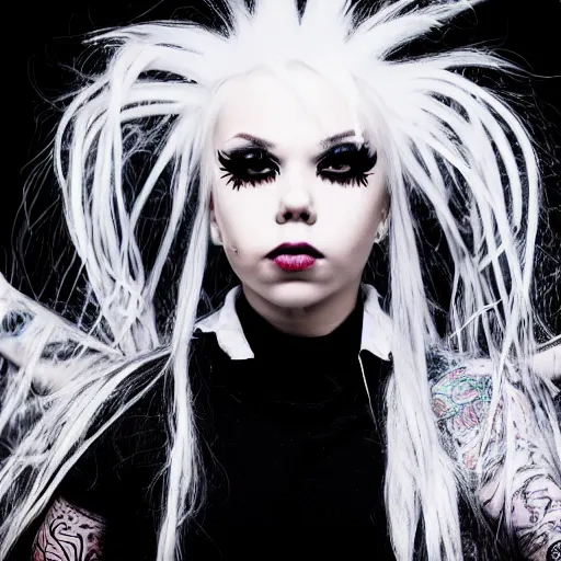 Prompt: kerli koiv teenage punk rock photography