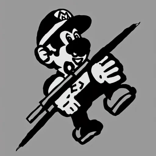 Prompt: super Mario nazi Germany