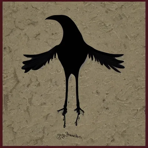 Image similar to fractal three legged black crow