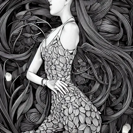 Image similar to a clove of garlic that resembles an incredibly beautiful, graceful, elegant, and sophisticated young woman, an ultrafine detailed illustration by james jean, intricate linework, bright colors, final fantasy, behance contest winner, vanitas, angular, altermodern, unreal engine 5 highly rendered, global illumination, radiant light, detailed and intricate environment