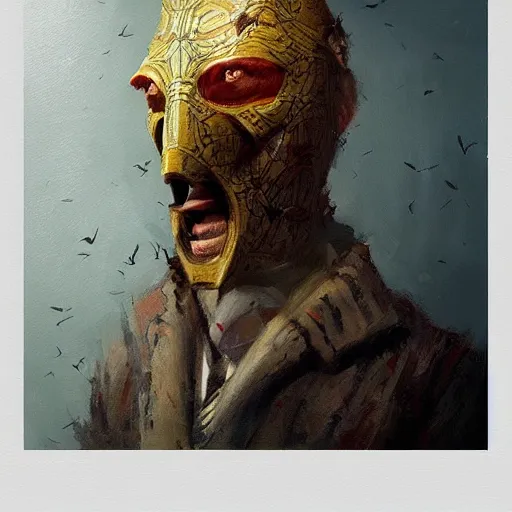 Prompt: Bird mask doctor, oil painting, by Greg Rutkowski