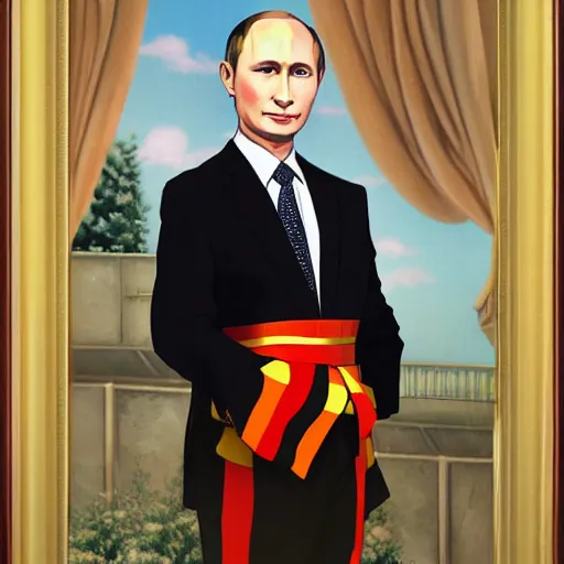 Prompt: anime putin portrait