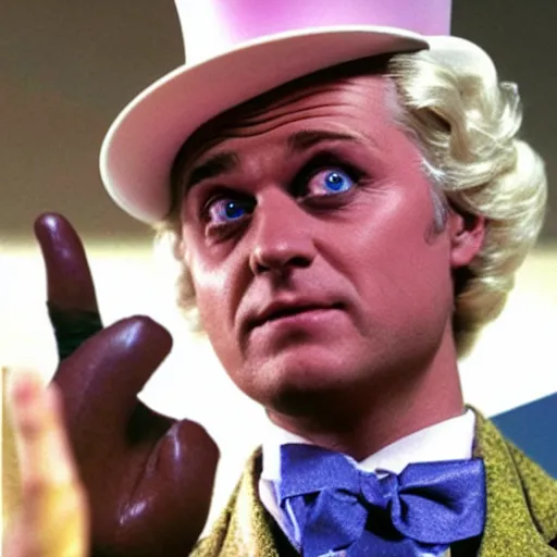 Image similar to geert wilders as willy wonka and the chocolate factory