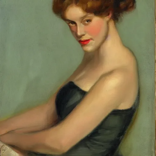 Prompt: portrait of beautiful woman by doris zinkeisen