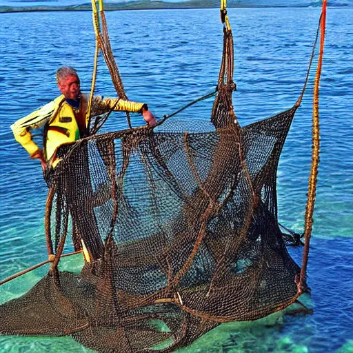 Image similar to trawl nets dragging over the seabed