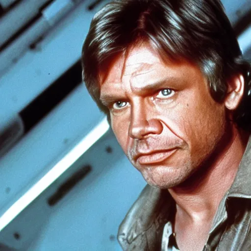 Image similar to mark hamill mixed with harrison ford