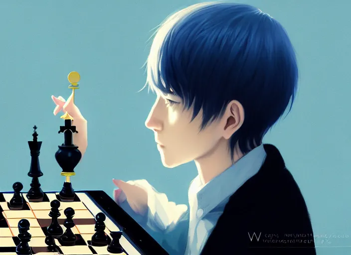 HD wallpaper: anime character, Shiro (No Game No Life), chess, blue hair,  anime girls | Wallpaper Flare