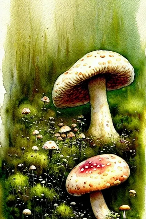 Image similar to soft texture muted saturation!!!!!!!!!!! ( ( ( ( watercolor giant flowers, giant mushrooms, moss granular dripping running. ) ) ) ) ) by jean baptiste monge!!!!!!!!!!!!!!!!!!!!!!!!!!!!!!