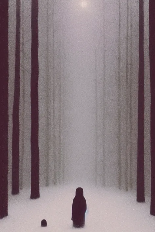 Image similar to Artwork by Quint Buchholz of the cinematic view of the Ghastly Forest of Insanity.