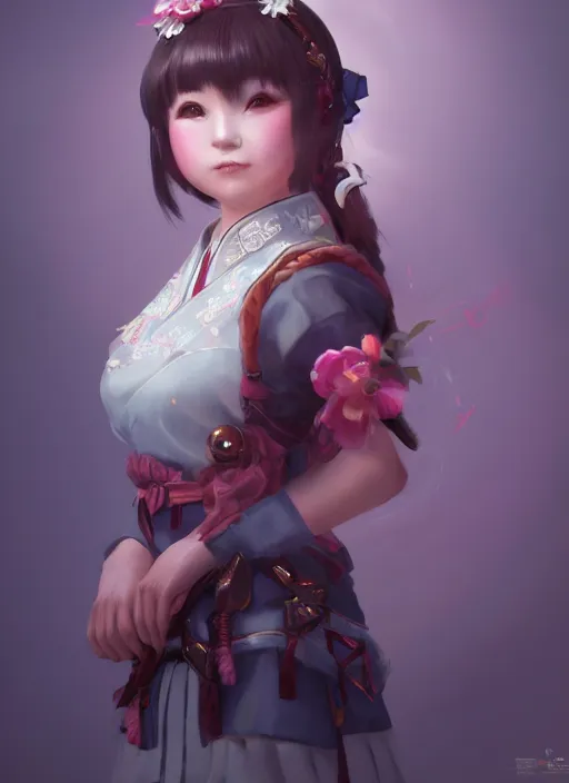 Prompt: gorgeous feminine Japanese schoolgirl, elaborate polished, trending on ArtStation, by Warcraft concept artist, sublime-classy-dignified ambience, 16k, sharp focus, volumetric lighting