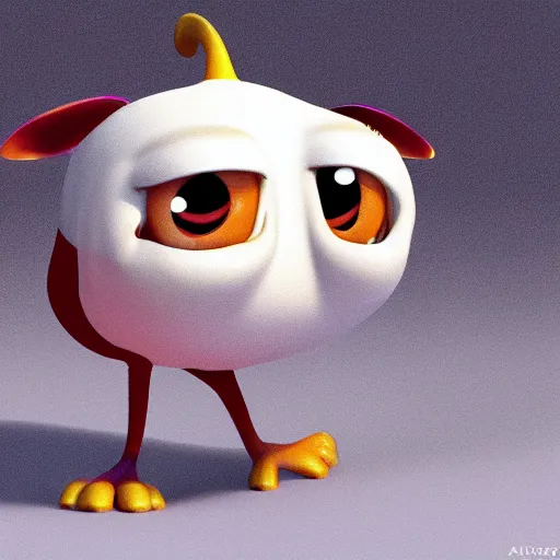 Prompt: a 3D render of a new dreamworks pixar character