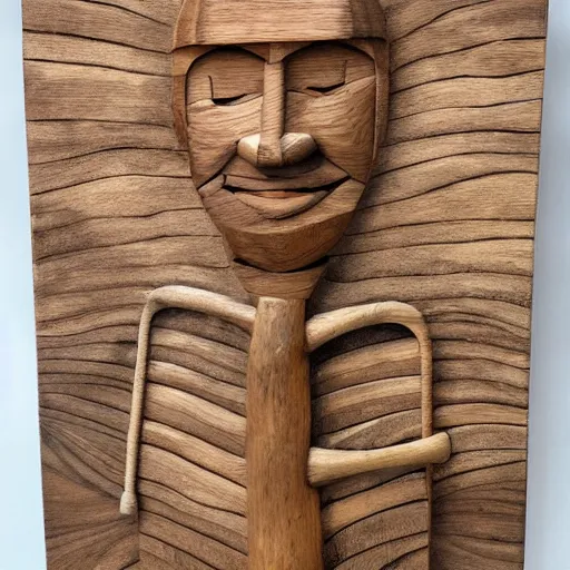 Prompt: a wood masterpiece symbolizing doctors