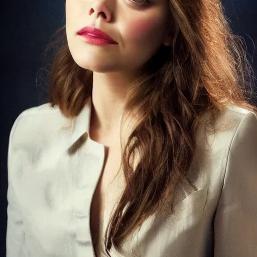 Image similar to elizabeth olsen mixed with katie mcgrath