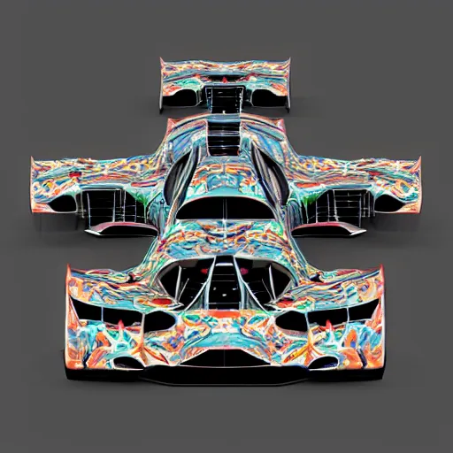 Prompt: mandelbrot car design