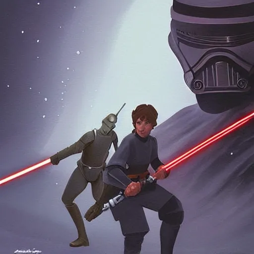 Image similar to original star wars illustrations inspired by ralph mcquarrie, doug chiang and darren tan