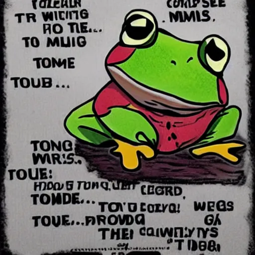 Prompt: frog mem, toad mem