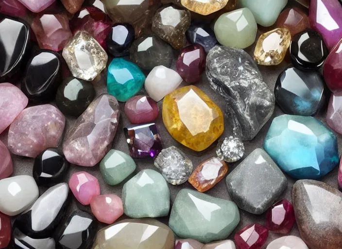 Prompt: large gemstones and diamonds