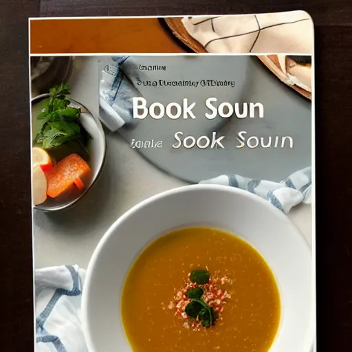 Prompt: cookbook photo of portal soup