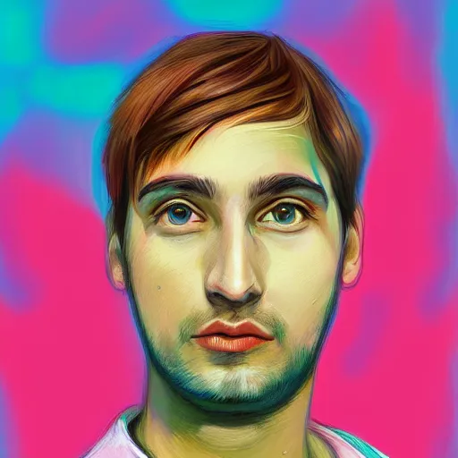 Image similar to fewocious digital portrait painting art of a person