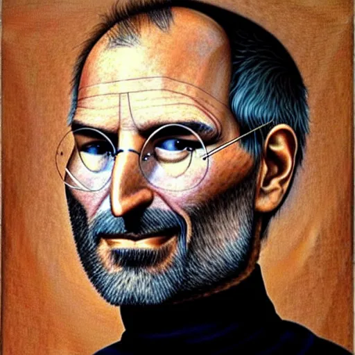 Image similar to portrait of steve jobs by giuseppe arcimboldo