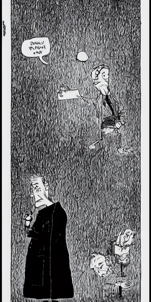 Prompt: existential angst by raymond briggs