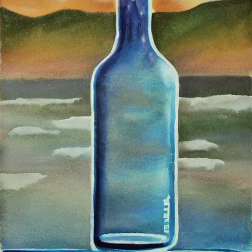 Prompt: bottle sea