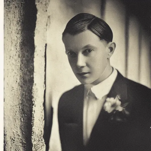 Image similar to 1 9 2 0 s photo of a bright young thing, cecil beaton, shallow depth of field, photorealistic, cinematic lighting, warm colours, dusk