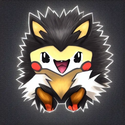 Prompt: A pokemon that looks like A hedgehog, covered with a layer of black Galaxy ，Trending on art station. Unreal engine.