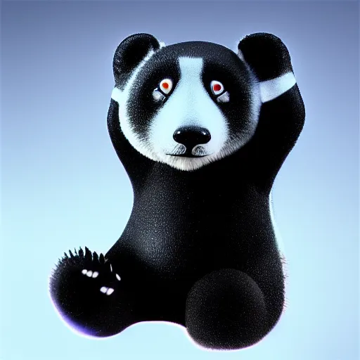 Image similar to Ice Panda Figure, 8K, studio light