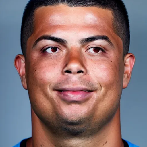 Image similar to ronaldo nazario fenomeno, 3 0, head and shoulders, studio photograph, portrait