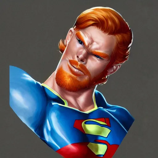 Image similar to ginger superman by artgerm