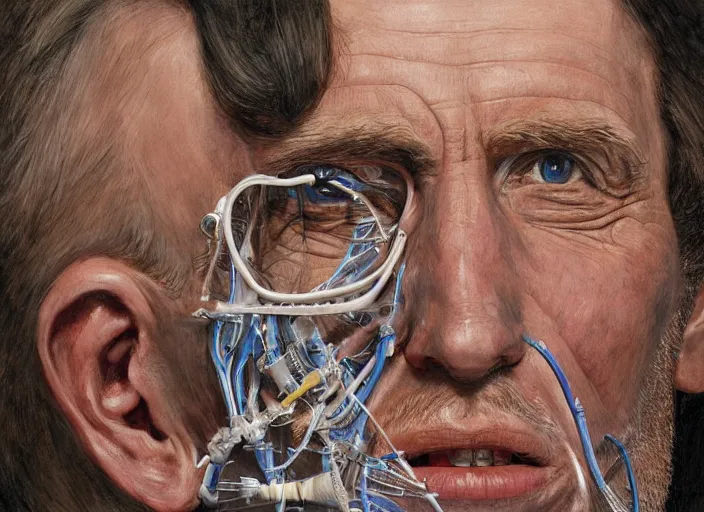 Image similar to a highly detailed anatomical portrait of a dentist, james gurney, james jean