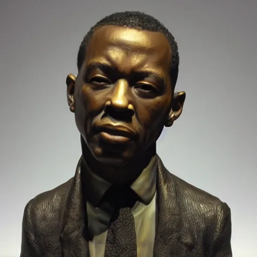 Image similar to bronze sculpture of dr dre by stanslav skjukalsy