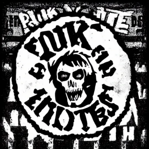 Image similar to punks not dead!, exploited, clash, punk rock album cover art style, grunge, no future