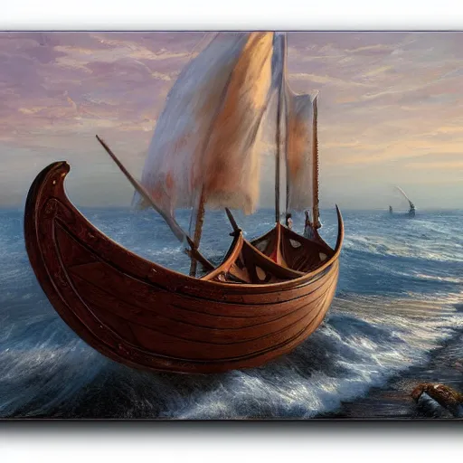 Image similar to viking, viking boat, seaside, digital art, irina french, heraldo ortega, mandy jurgens, golden ratio, art canvas, award winning, masterpiece trending on artstation 8 k 1 5 0 mpx