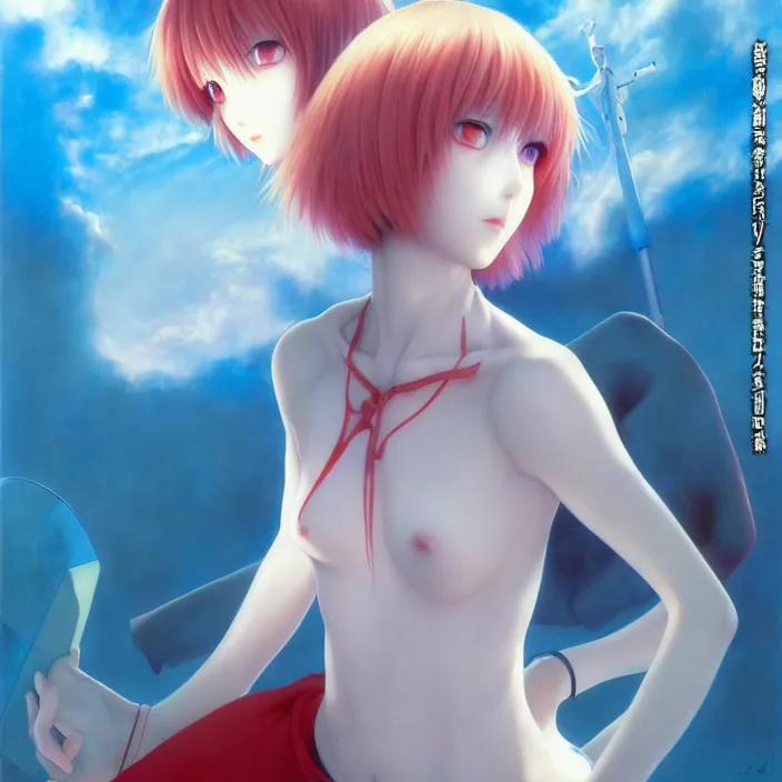 Prompt: Rei Ayanami, Iwakura Lain, LSD Dream Emulator, paranoiascape ps1, official anime key media!dream Rei Ayanami, Iwakura Lain, LSD Dream Emulator, paranoiascape ps1, official anime key media, painting by Vladimir Volegov, beksinski and dan mumford