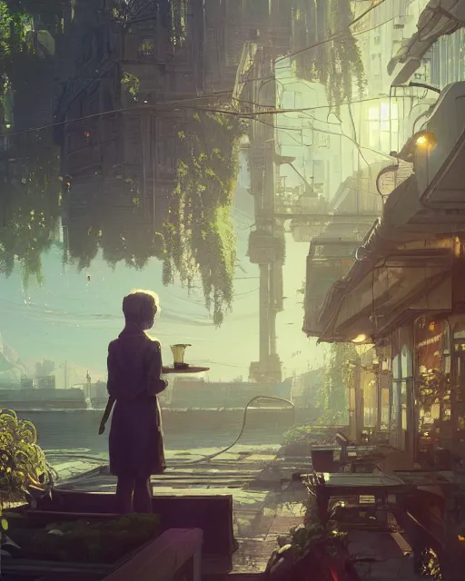 Image similar to highly detailed vfx macro shot of espresso, stephen bliss, unreal engine, greg rutkowski, loish, rhads, beeple, makoto shinkai and lois van baarle, ilya kuvshinov, rossdraws, tom bagshaw, alphonse mucha, global illumination, detailed and intricate environment