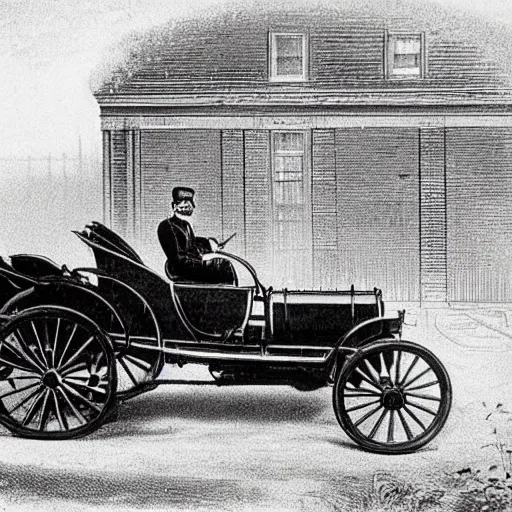 Prompt: a british automobile in the 1 8 7 0 s