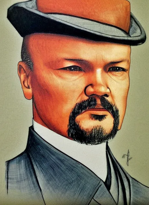 Image similar to lenin makes world revolution art in realistic style