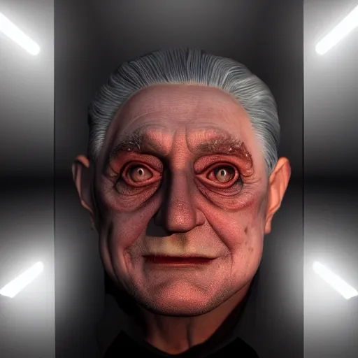 Image similar to vampire george soros, cinematic key light ultra realistic, photorealism, dramatic volumetric lighting award winning hyper detailed 8 k professional food photography