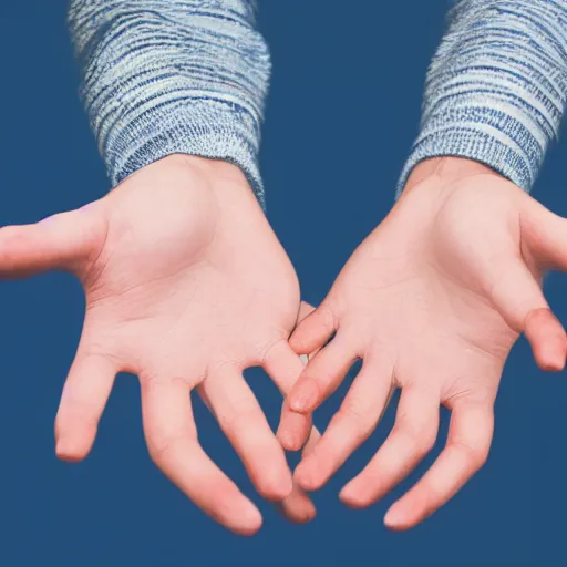 Image similar to photo of human hands, very detailed